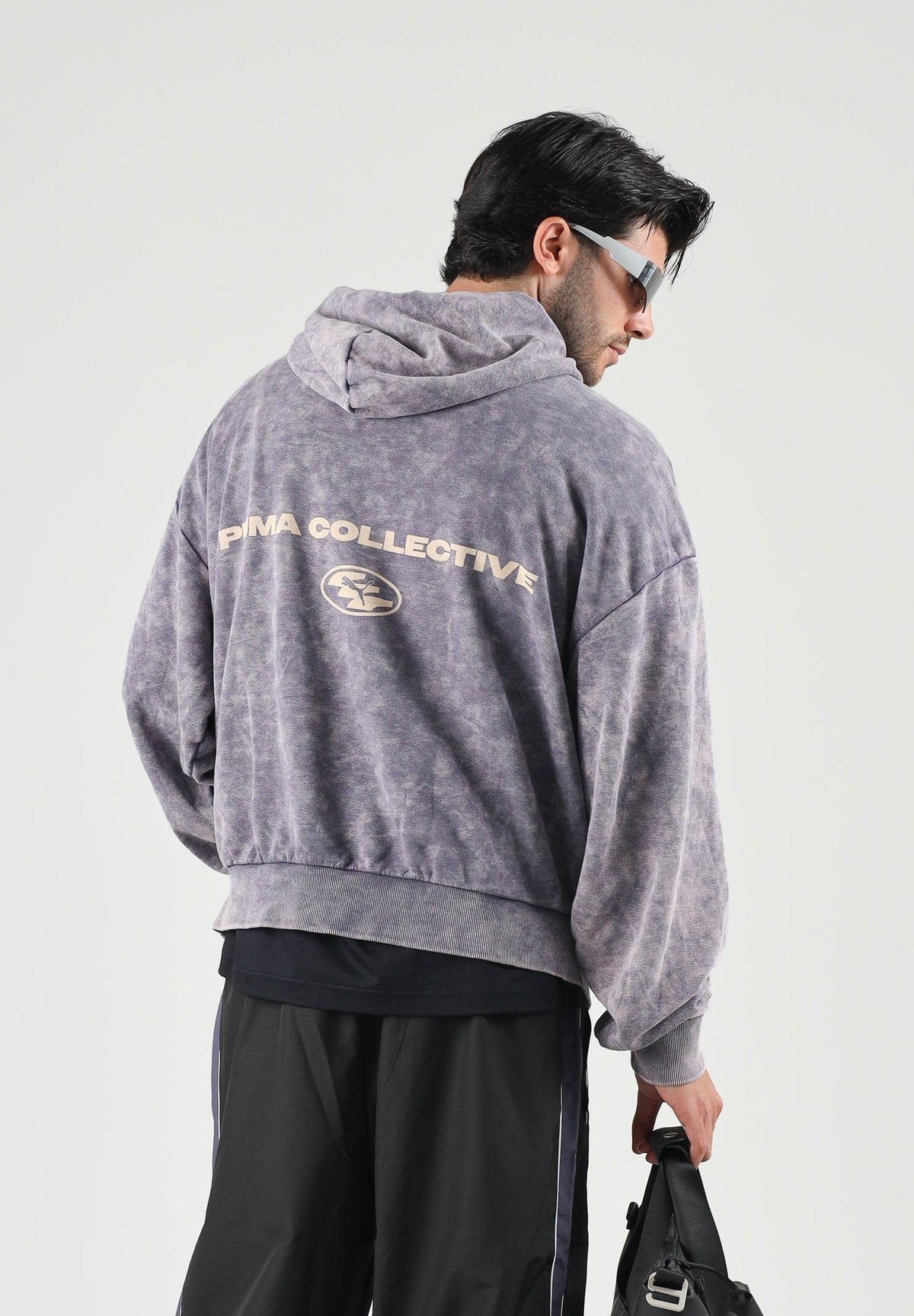 PUMA Felpa con cappuccio DARE TO WASHED grigia per uomo e donna con trattamento di lavaggio vintage 638738 35 PUMA 
