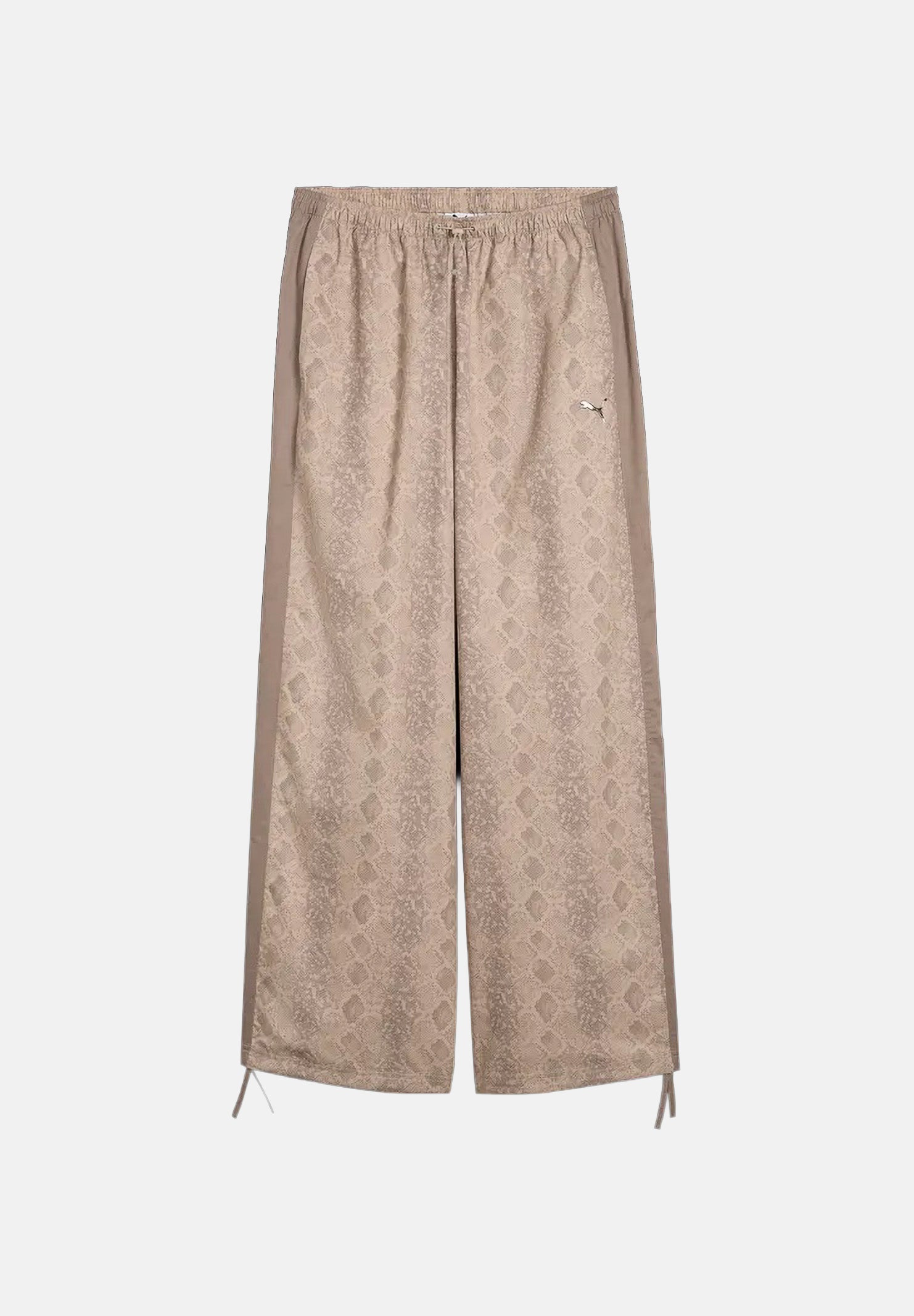 PUMA Pantaloni T7 RELAXED SNAKE beige da donna con motivo animalier e laccetti sul fondo 638743 81 PUMA 