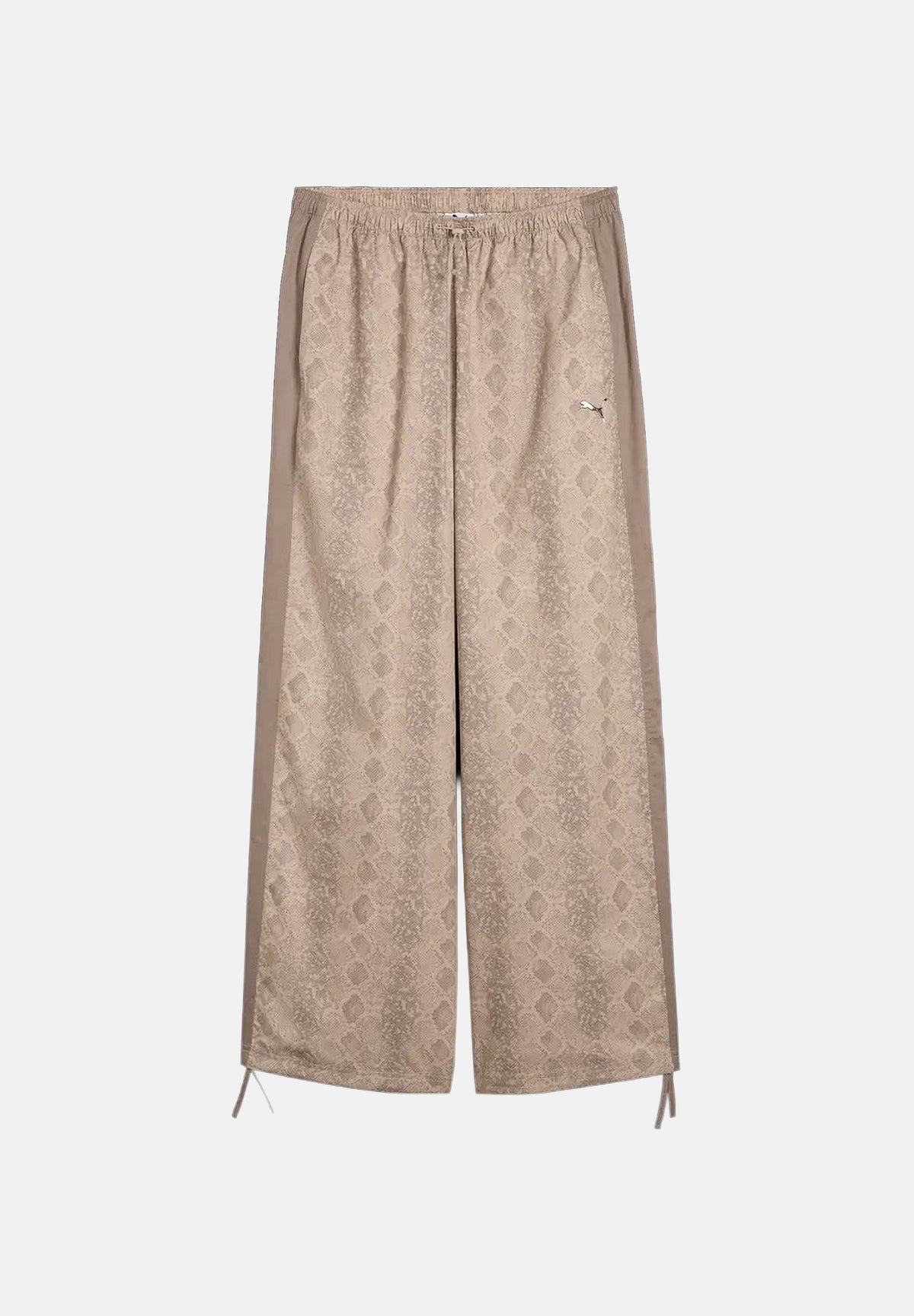 PUMA Pantaloni T7 RELAXED SNAKE beige da donna con motivo animalier e laccetti sul fondo 638743 81 PUMA 