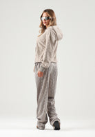 PUMA Felpa con cappuccio CLASSICS beige per donna con trama animalier pitonata 638748 81 PUMA 