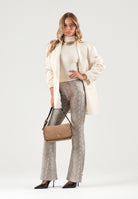 PUMA Leggings CLASSICS PYTHON  beige per donna con trama pitonata tono su tono 638750 81 PUMA 