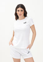 PUMA T-shirt a manica corta ESS Small N. 1 Logo bianca da donna 682372 02 PUMA 