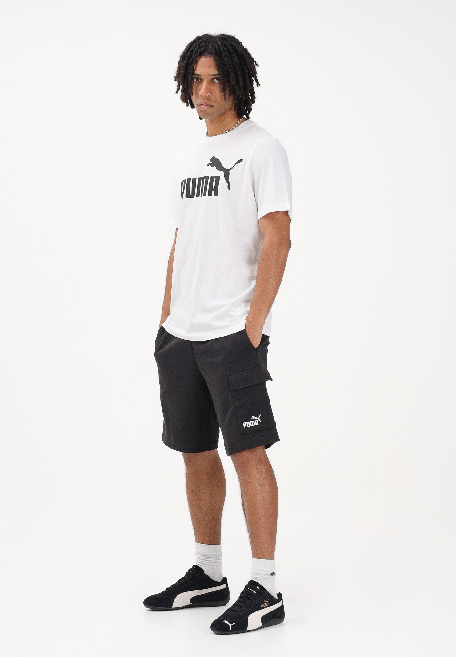 PUMA T-shirt a manica corta Essentials N. 1 bianca da uomo 682532 02 PUMA 