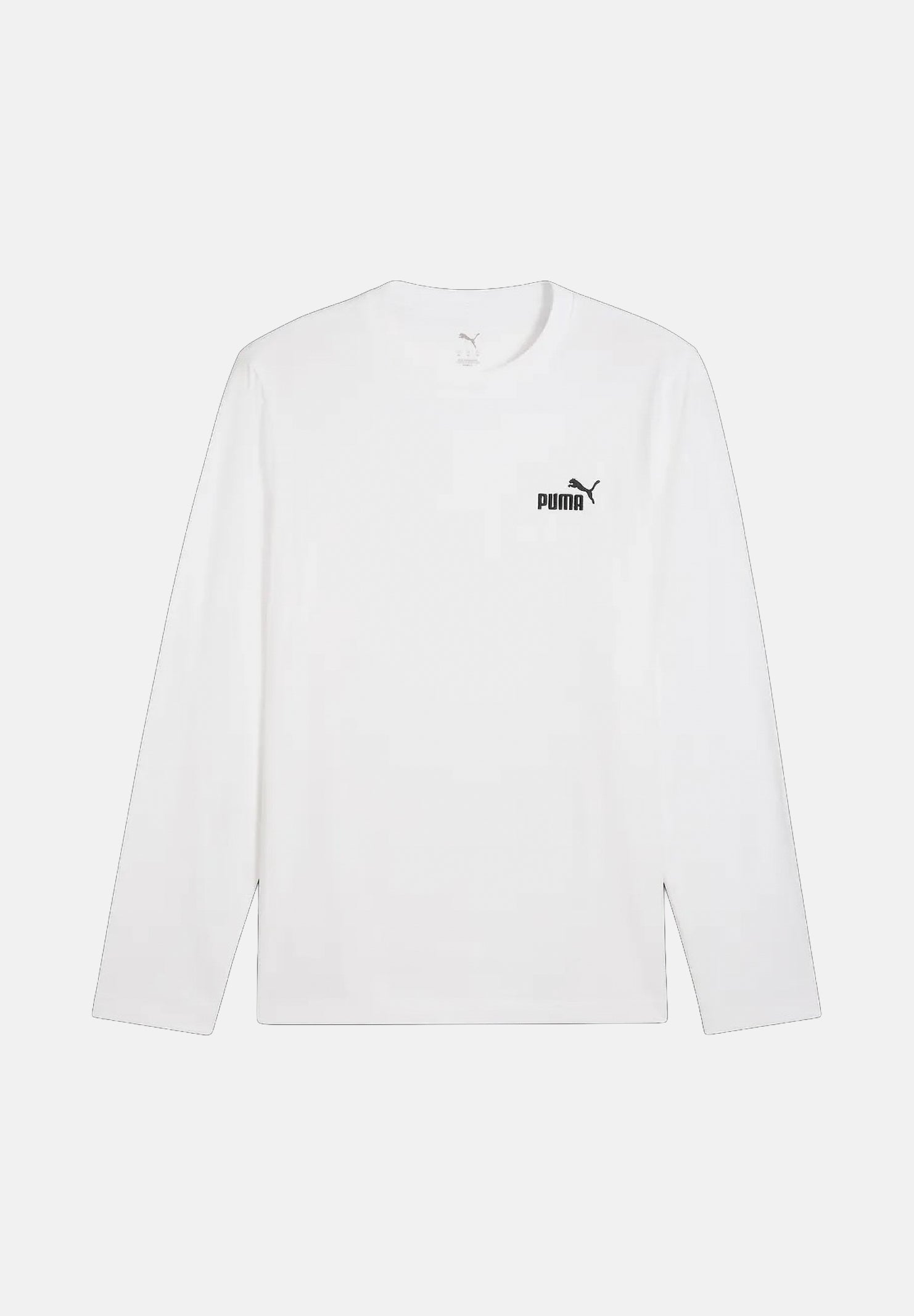 PUMA T-shirt a manica lunga Essentials con logo N. 1 bianca da uomo 682546 02 PUMA 