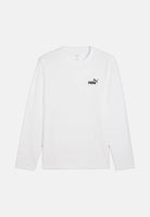 PUMA T-shirt a manica lunga Essentials con logo N. 1 bianca da uomo 682546 02 PUMA 