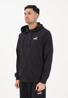 PUMA Felpa con zip Essentials nera da uomo 682588 01 PUMA 