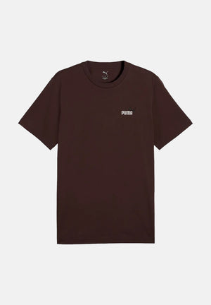 PUMA T-shirt manica corta ESS Small  marrone da uomo con logo ricamato sul petto 684717 33 PUMA 