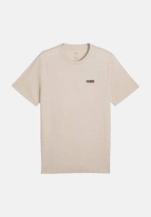 PUMA T-shirt manica corta ESS Small  beige chiaro da uomo con logo ricamato sul petto 684717 92 PUMA 