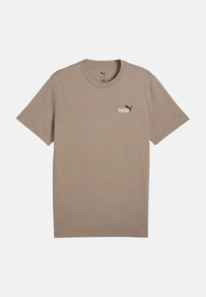 PUMA T-shirt manica corta ESS Small  beige sabbia  per uomo con logo ricamato sul petto 684717 94 PUMA 