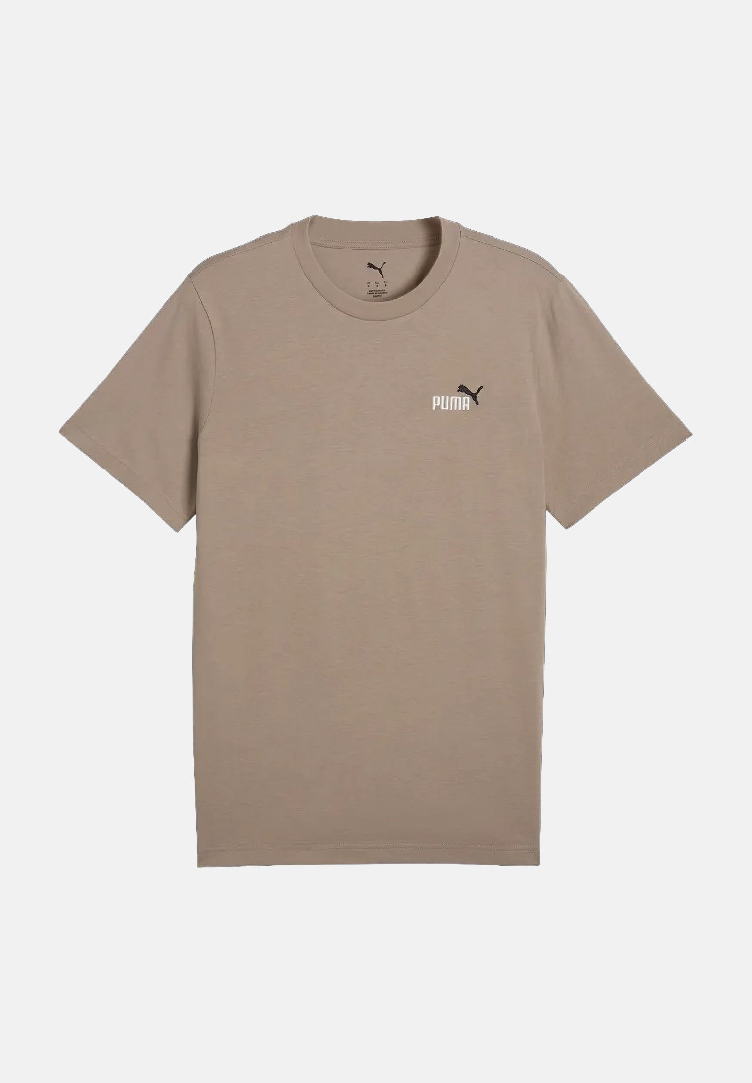 PUMA T-shirt manica corta ESS Small  beige sabbia  per uomo con logo ricamato sul petto 684717 94 PUMA 