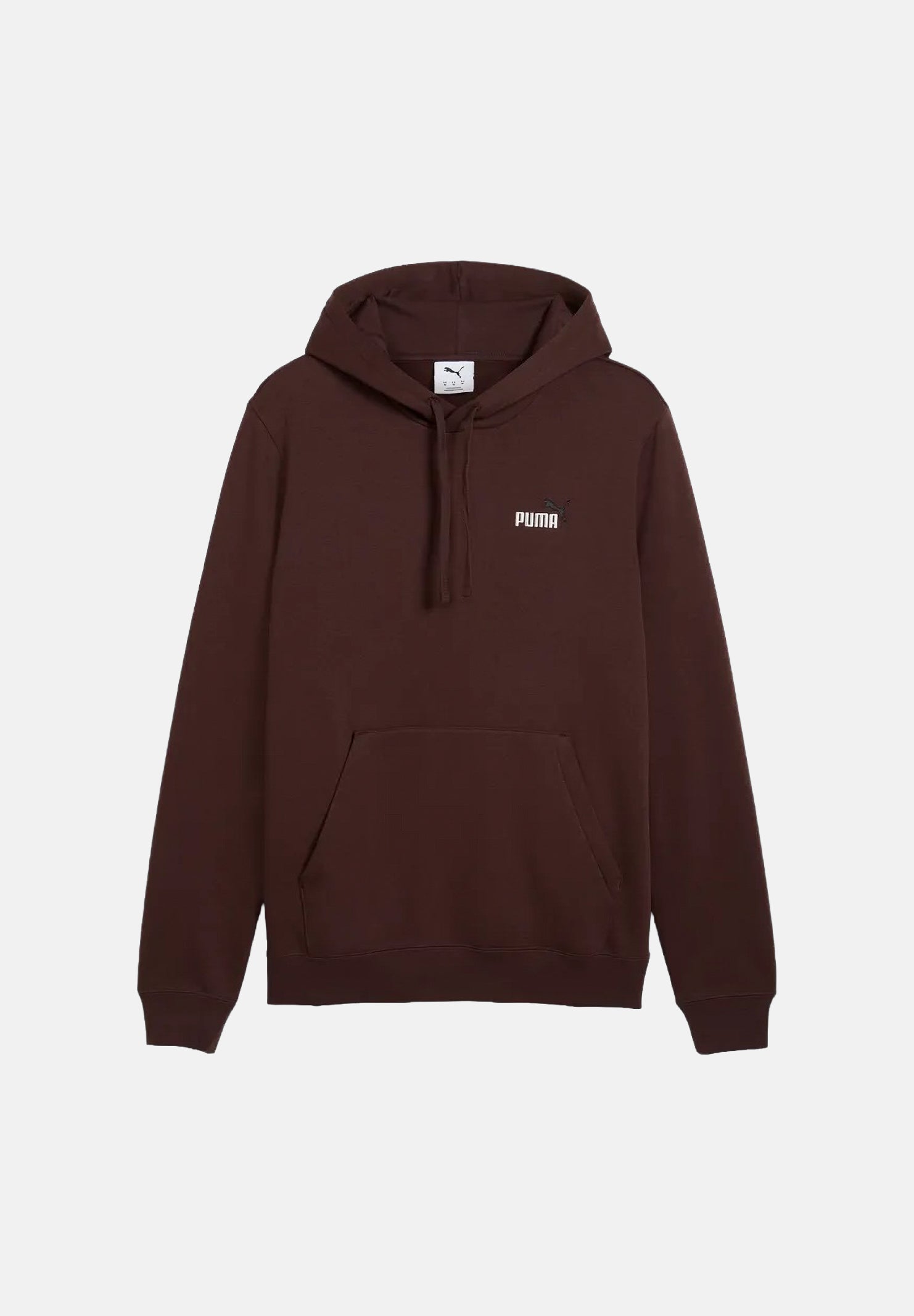 PUMA Felpa con cappuccio ESS SMALL HOODIE marrone per uomo con tasca a marsupio. 684718 33 PUMA 