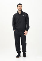PUMA Tuta nera da uomo con piping intrecciato 684849 01 PUMA 