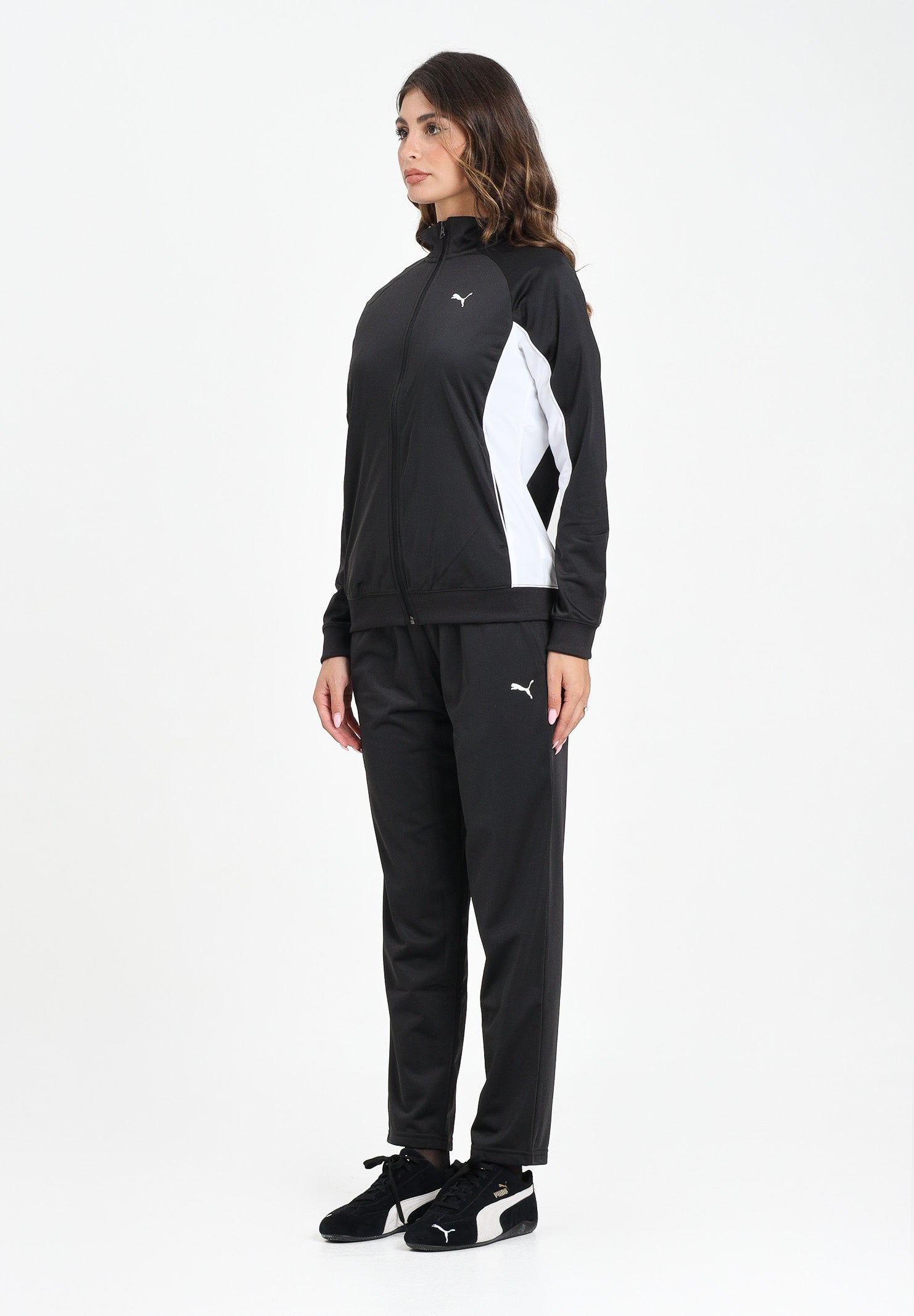PUMA Tuta Poly nera da donna 688159 01 PUMA 