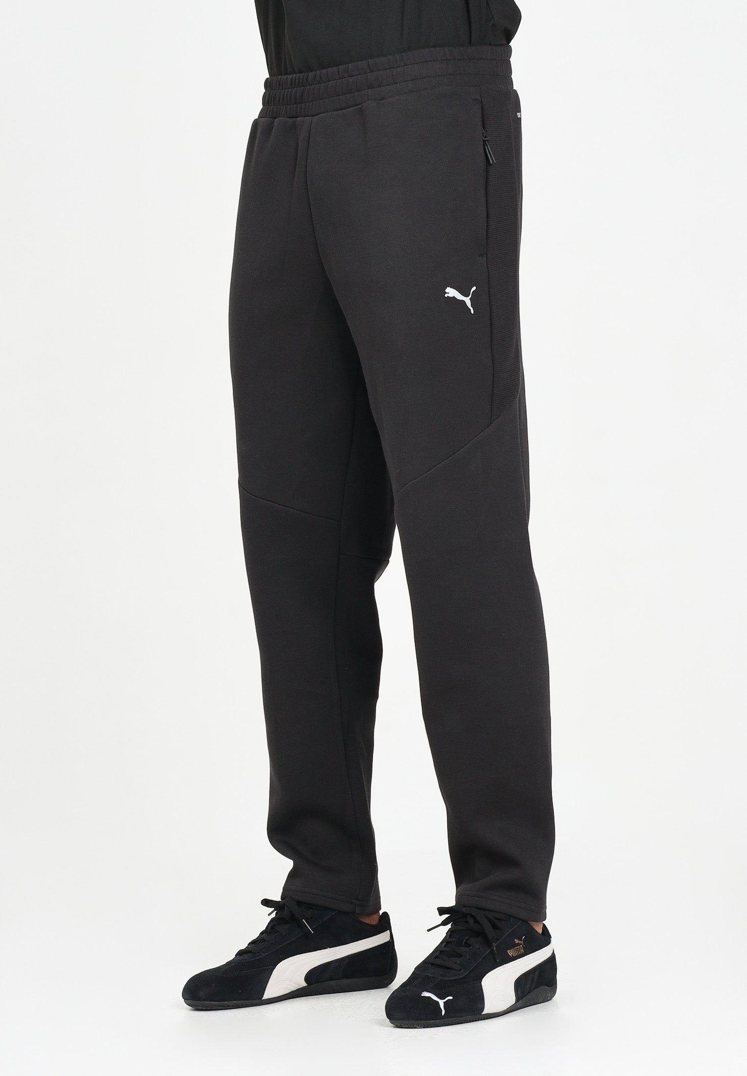PUMA Pantaloni sportivi EVOSTRIPE neri da uomo con mini logo<BR/> 688234 01 PUMA 
