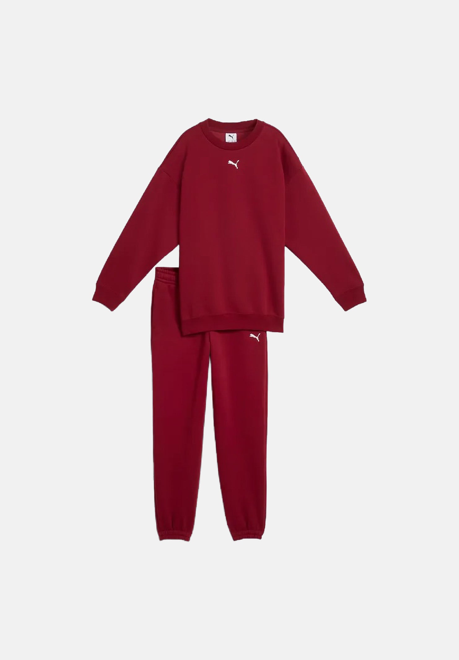 PUMA Tuta ESSENTIALS LOGO SUIT rosso per bambina con logo ricamato. 689727 23 PUMA 
