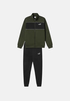 PUMA Tuta sportiva POLY  nera e verde per bambino e bambina con mini logo iconico 692205 86 PUMA 