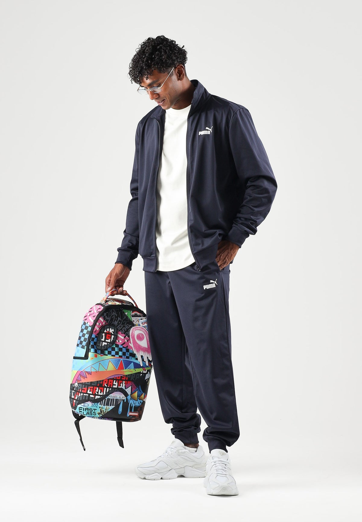 PUMA Tuta ESS Poly Suit blu per uomo con mini logo 692630 16 PUMA 