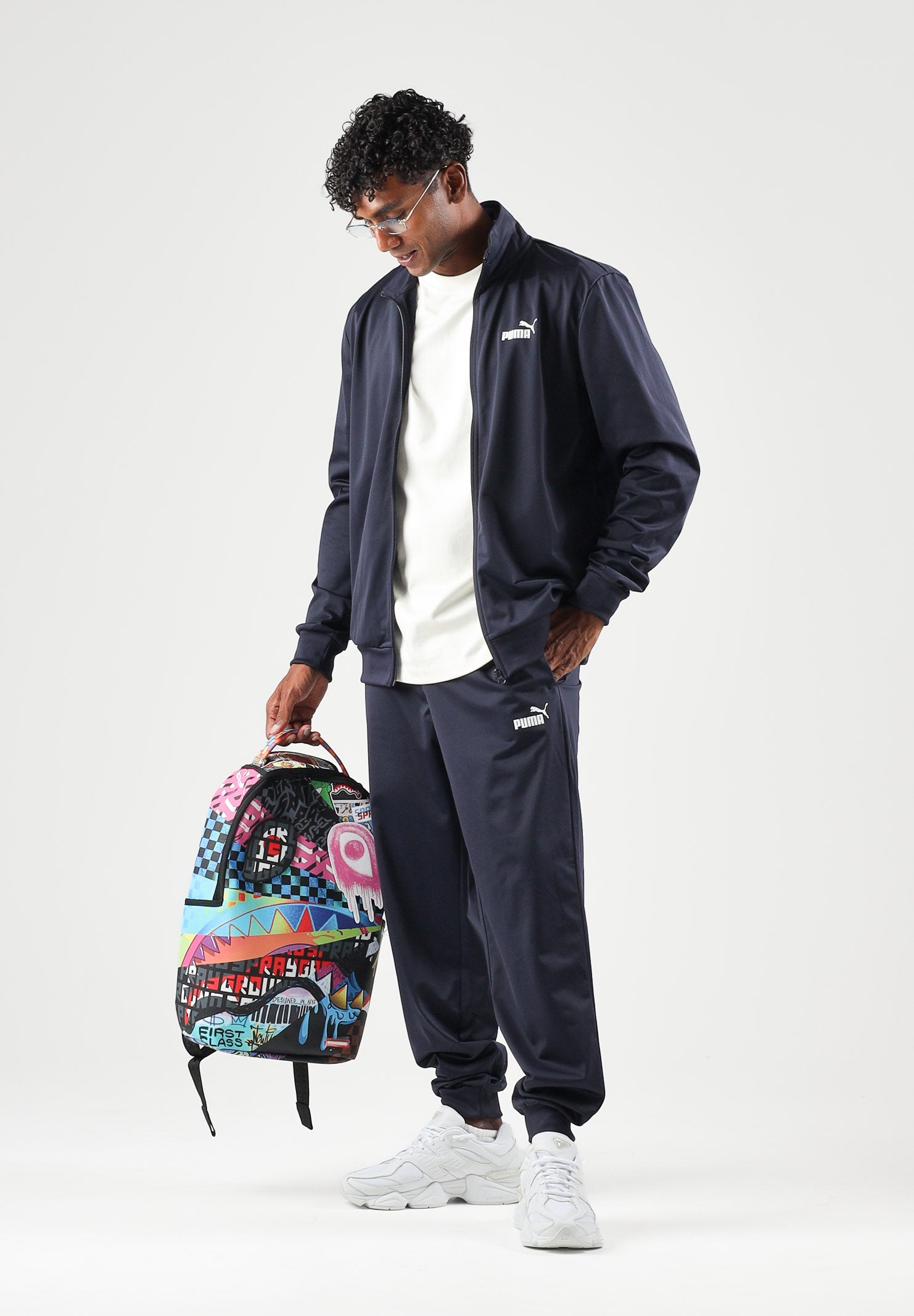 PUMA Tuta ESS Poly Suit blu per uomo con mini logo 692630 16 PUMA 