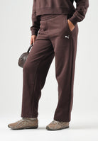 PUMA Tuta DOWNTOWN SWEATSUIT marrone per donna con mini logo iconico laterale 693995 33 PUMA 