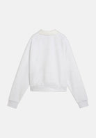 PUMA Felpa girocollo INFUSE RUGBY bianco da donna con colletto polo a contrasto, bottoni coperti e polsini a costine. 694011 05 PUMA 