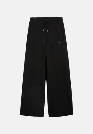 PUMA Pantaloni sportivi INFUSE WIDE LEG neri da donna con mini logo tono su tono<BR/> 694013 01 PUMA 