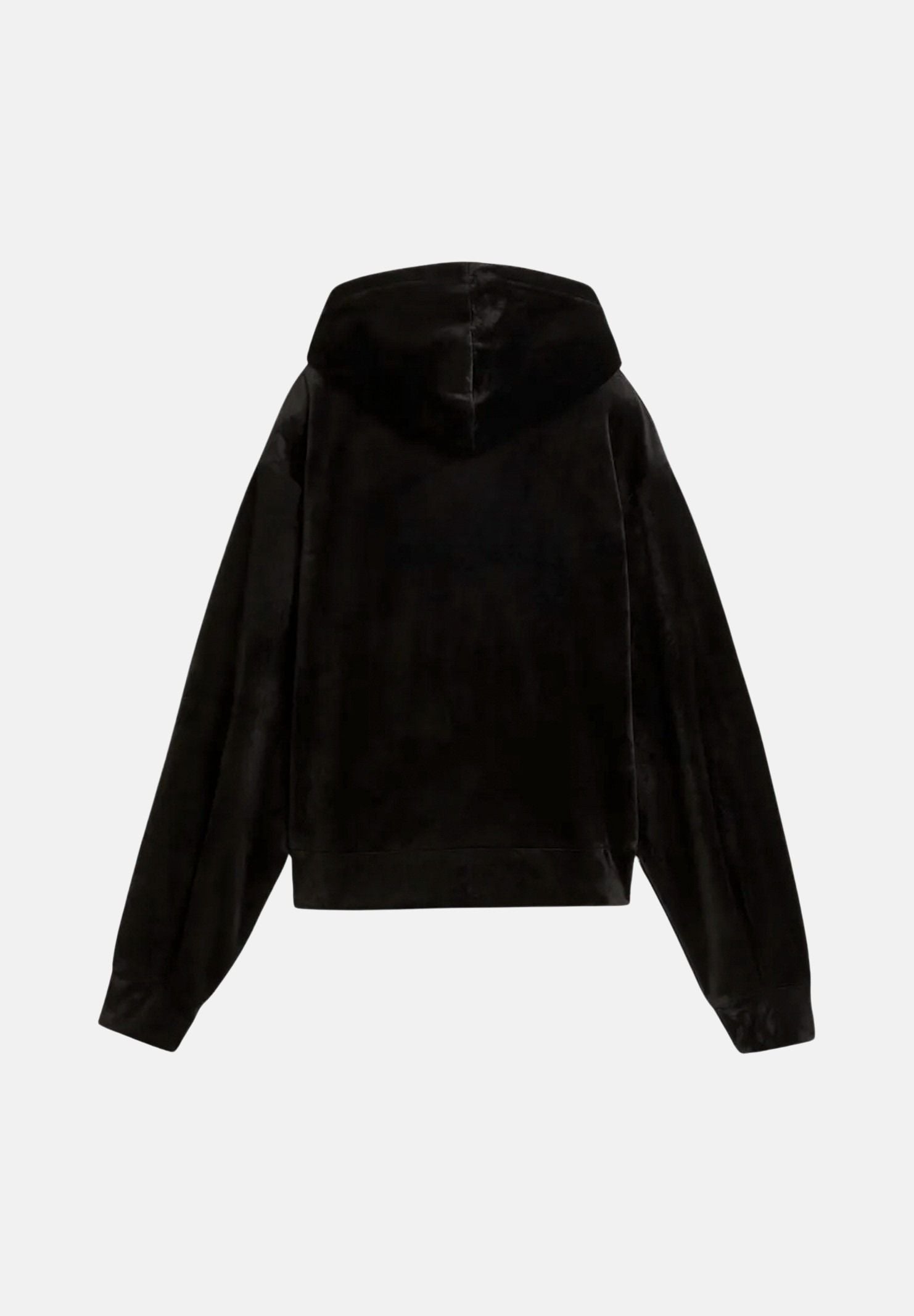 PUMA Felpa con cappuccio velour nero per donna con tasca a marsupio e cordoncino con finiture metalliche 694020 01 PUMA 