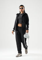 PUMA Pantalone STRAIGHT LEG nero da donna con vita elasticizzata, coulisse e tasche laterali. 694036 01 PUMA 