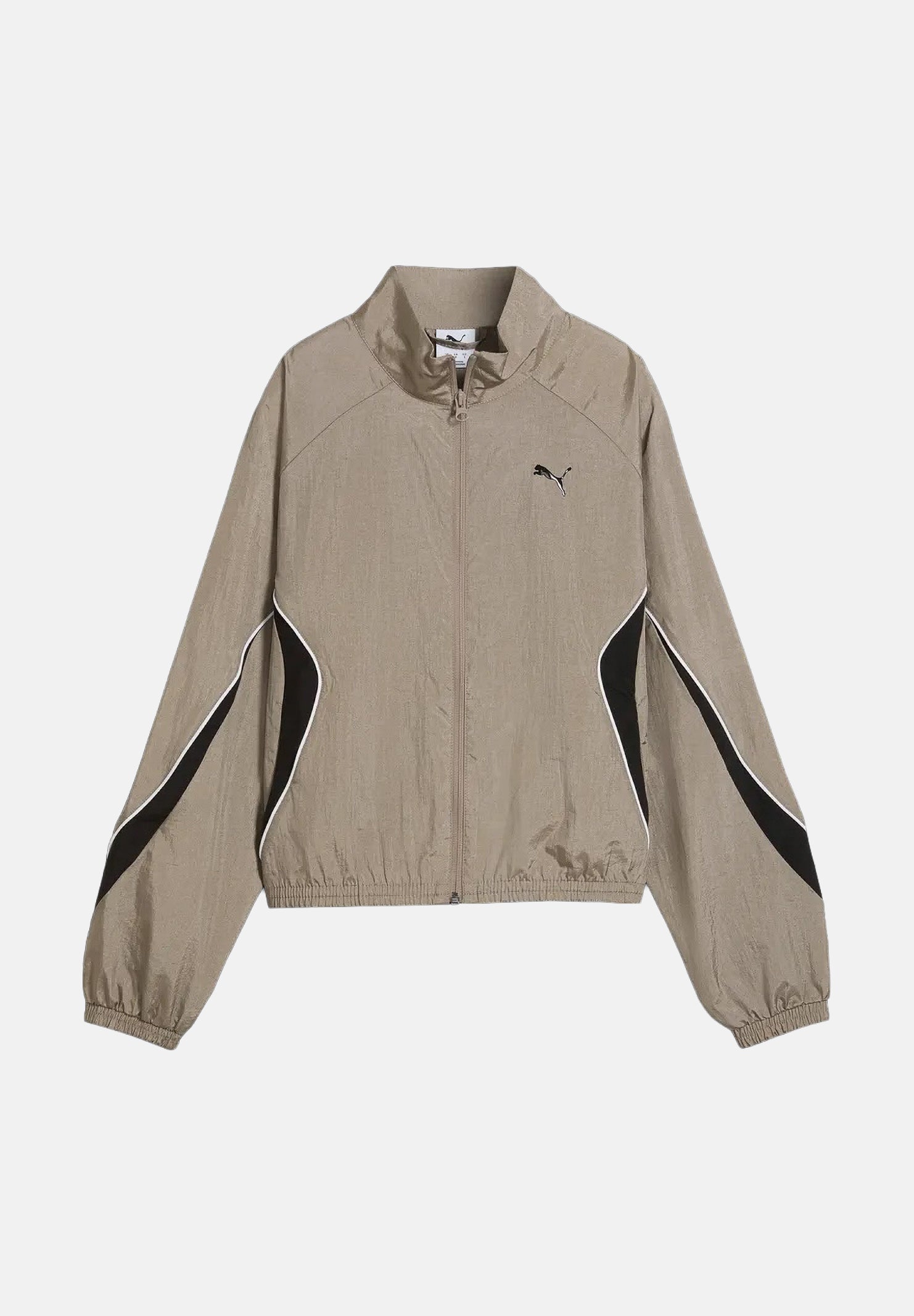 PUMA Giacca a vento DARE TO WOVEN TRACK  beige da donna con dettagli a contrasto e collo alto 694049 81 PUMA 