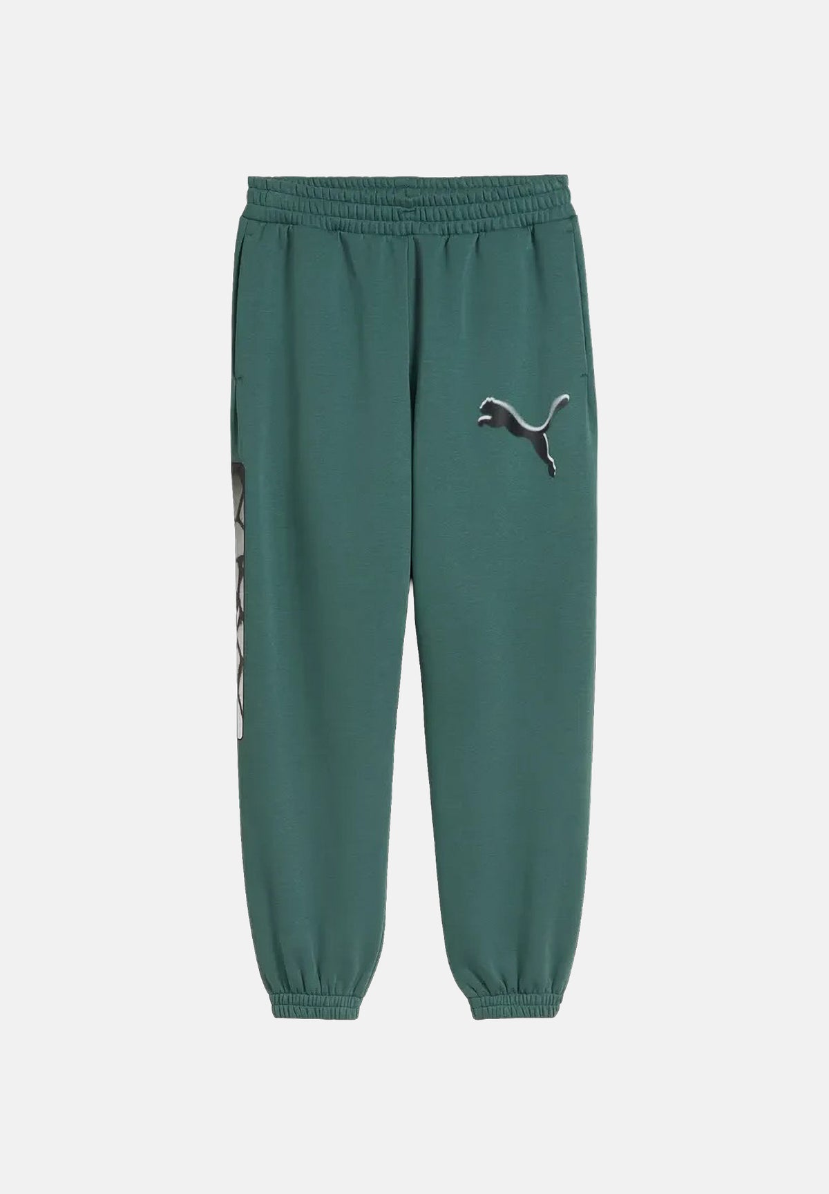 PUMA Pantaloni CLASSICS RELAXED PANTS verde da uomo con punto vita elastico e fondo con polsino. 694319 69 PUMA 