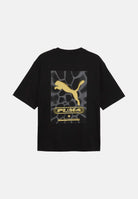 PUMA T-shirt manica corta GRAPHIC TEE nera da uomo con stampa grafica sul petto e girocollo. 694321 01 PUMA 