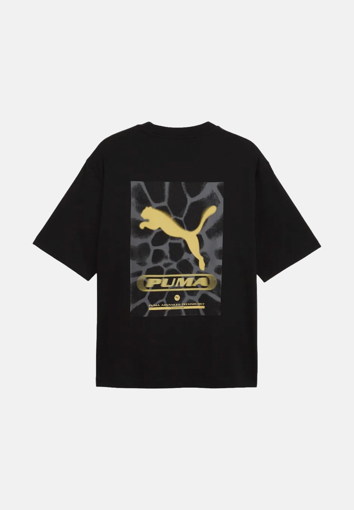 PUMA T-shirt manica corta GRAPHIC TEE nera da uomo con stampa grafica sul petto e girocollo. 694321 01 PUMA 