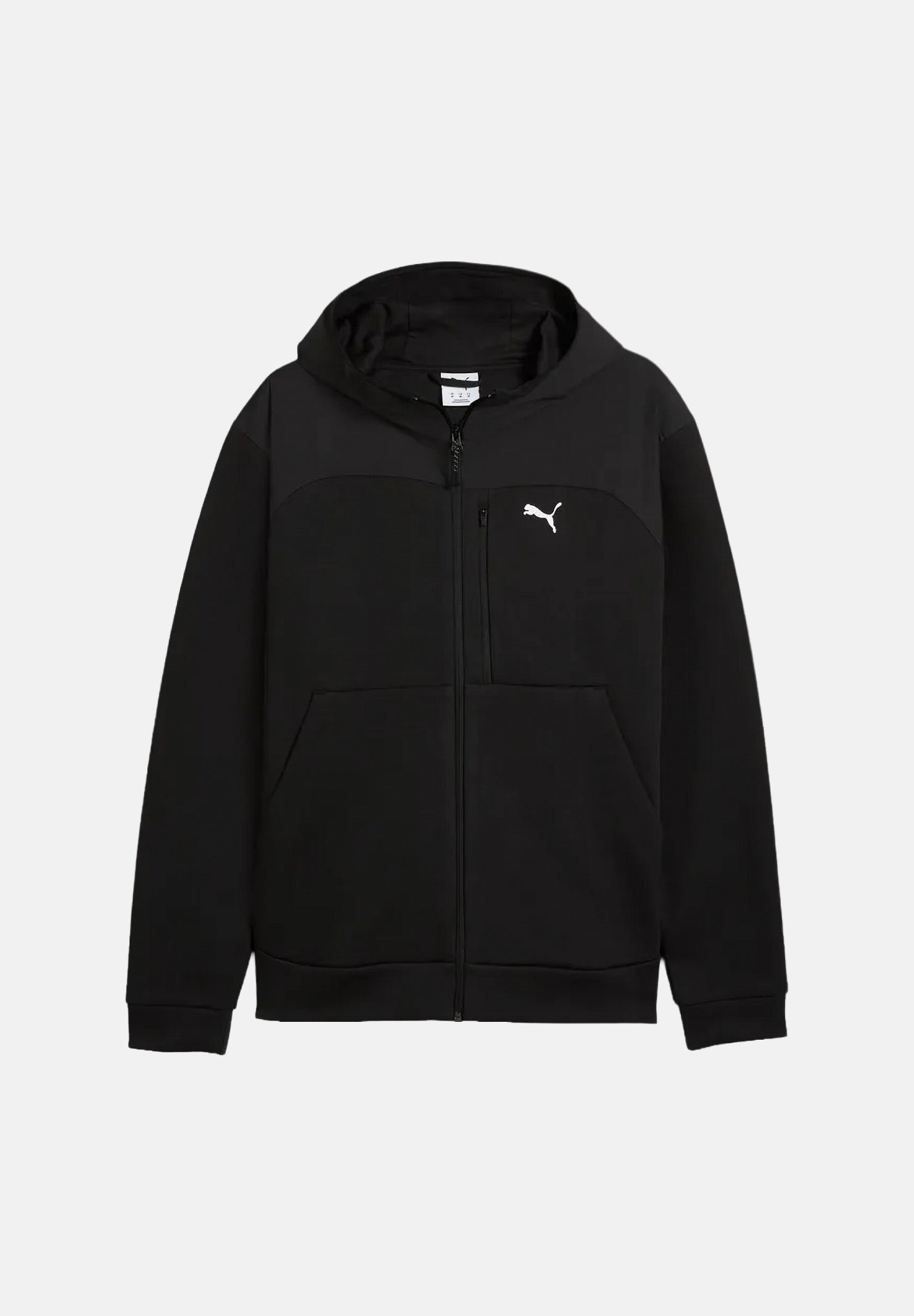 PUMA Felpa con zip PUMATECH  nero per uomo con cappuccio integrato e tasca sul petto con zip. 694490 01 PUMA 
