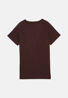 PUMA T-shirt manica corta CLASSICS RHINESTONE  marrone da donna con logo in strass sul petto e girocollo. 694576 33 PUMA 