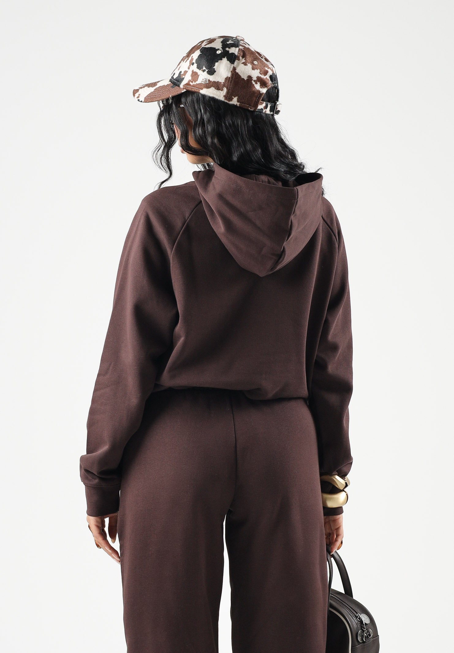 PUMA Felpa con cappuccio RHINESTONE HOODIE marrone da donna con logo in strass 694577 33 PUMA 