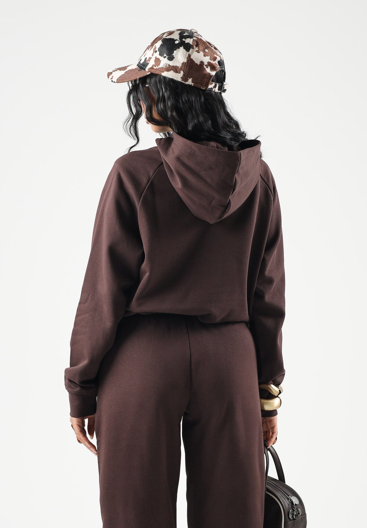 PUMA Felpa con cappuccio RHINESTONE HOODIE marrone da donna con logo in strass 694577 33 PUMA 