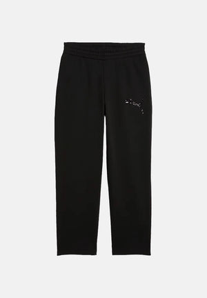 PUMA Pantaloni RHINESTON OPEN  nero da doonna con logo in strass e fondo dritto. 694578 01 PUMA 