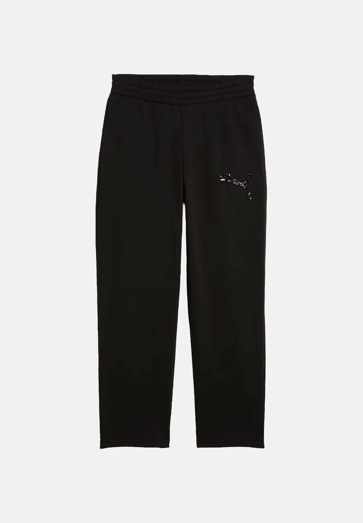 PUMA Pantaloni RHINESTON OPEN  nero da doonna con logo in strass e fondo dritto. 694578 01 PUMA 