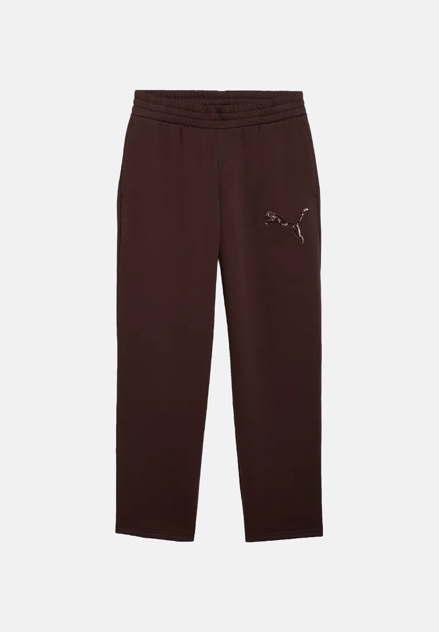 PUMA Pantaloni RHINESTON OPEN  marrone da doonna con logo in strass e fondo dritto. 694578 33 PUMA 