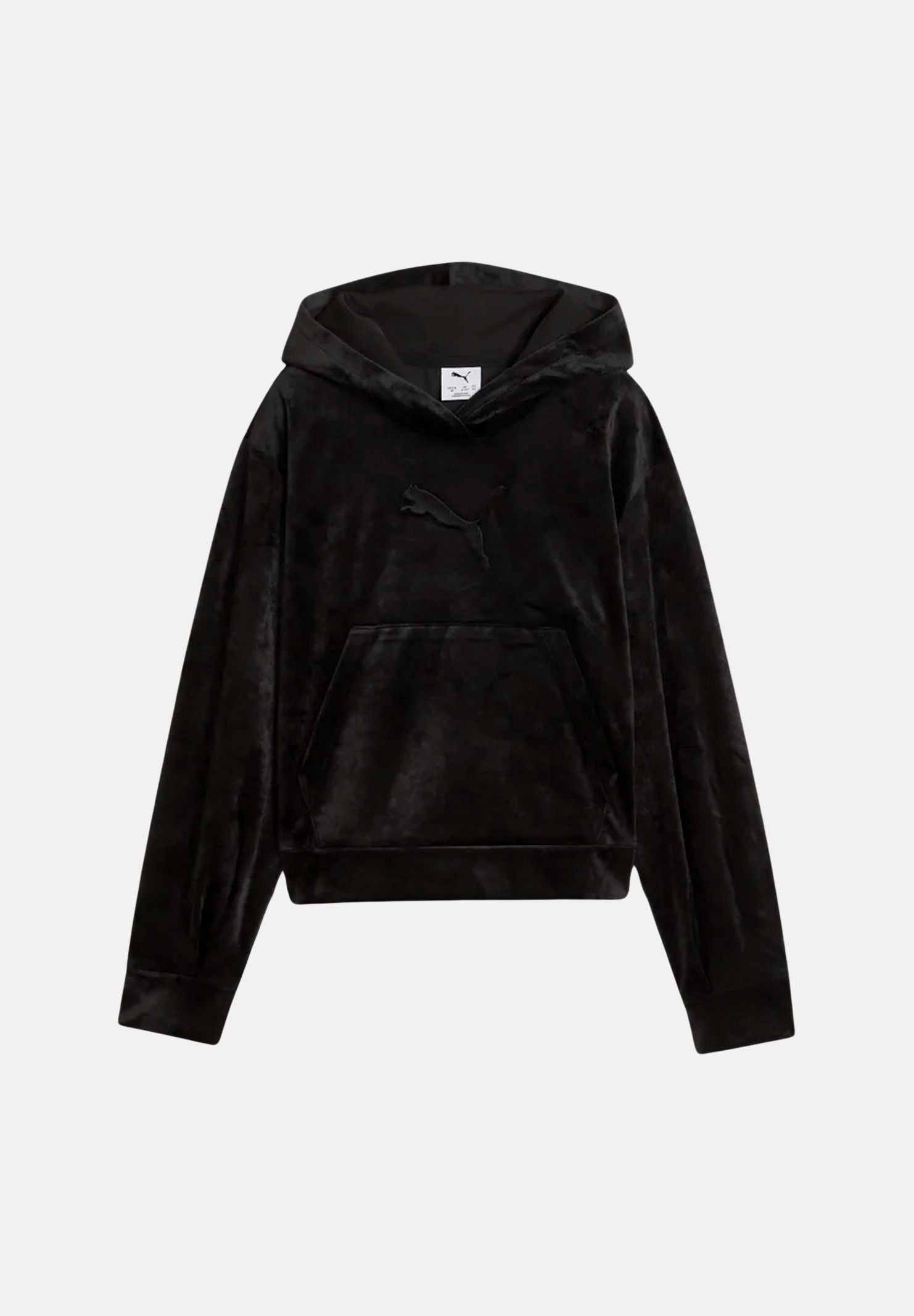 PUMA Felpa con cappuccio nera per bambina con cappuccio e finitura soft. 694853 01 PUMA 