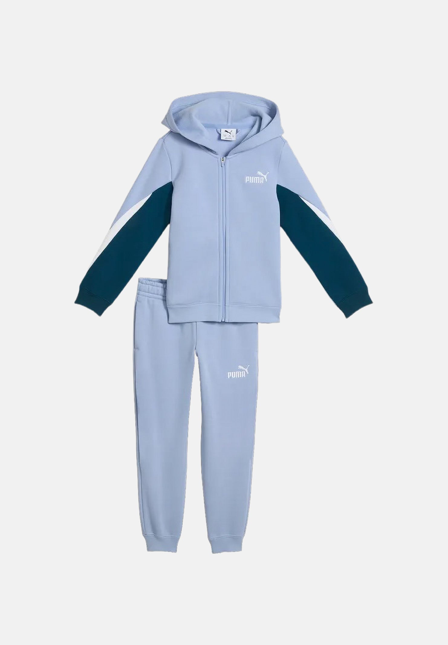 PUMA Tuta POWER COLORBLOCK SUIT azzurro da bambino con blocchi di colore dark blue. 694994 38 PUMA 
