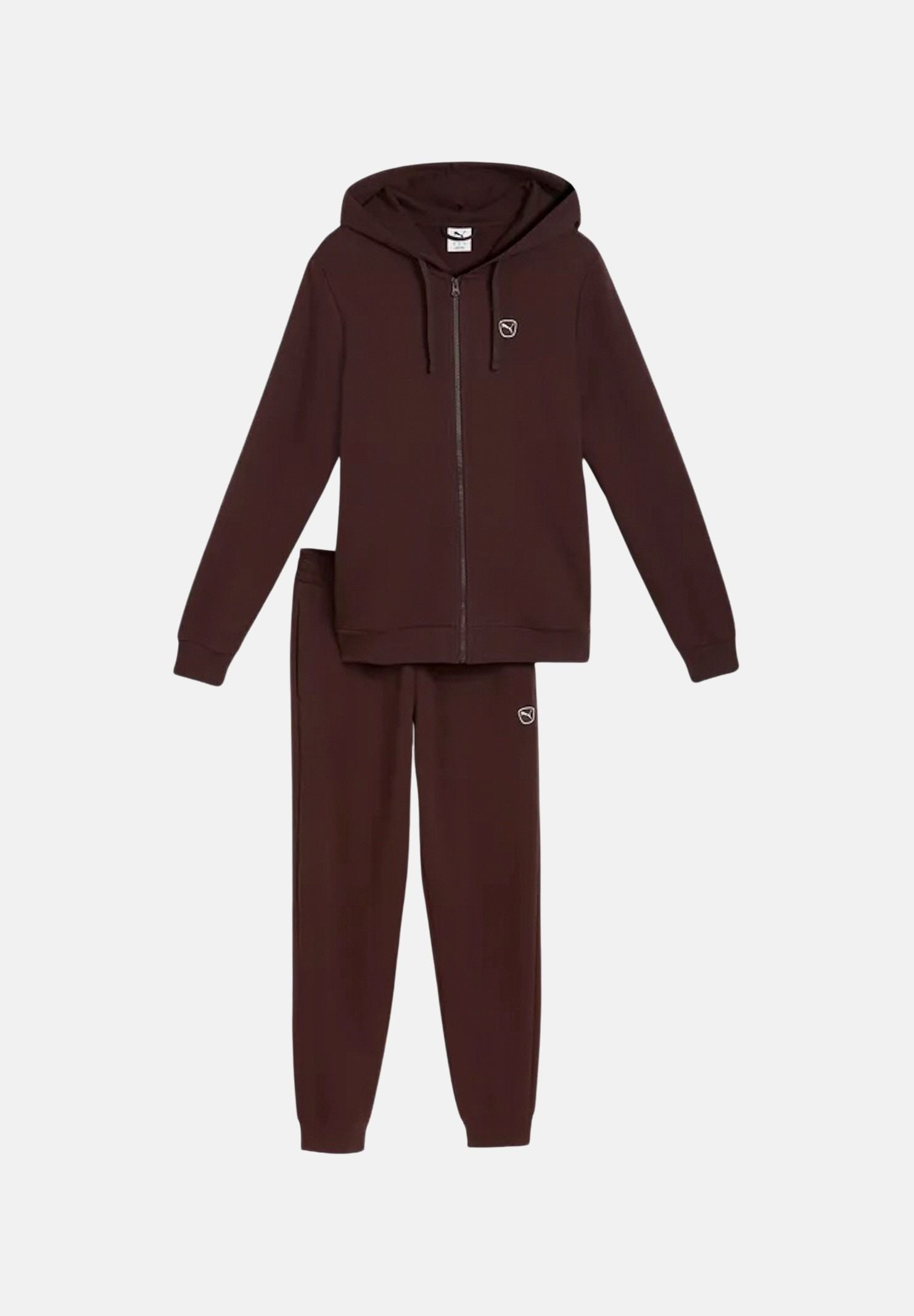 PUMA Tuta sportiva in felpa marrone per uomo con felpa full zip e pantaloni jogger 695216 33 PUMA 
