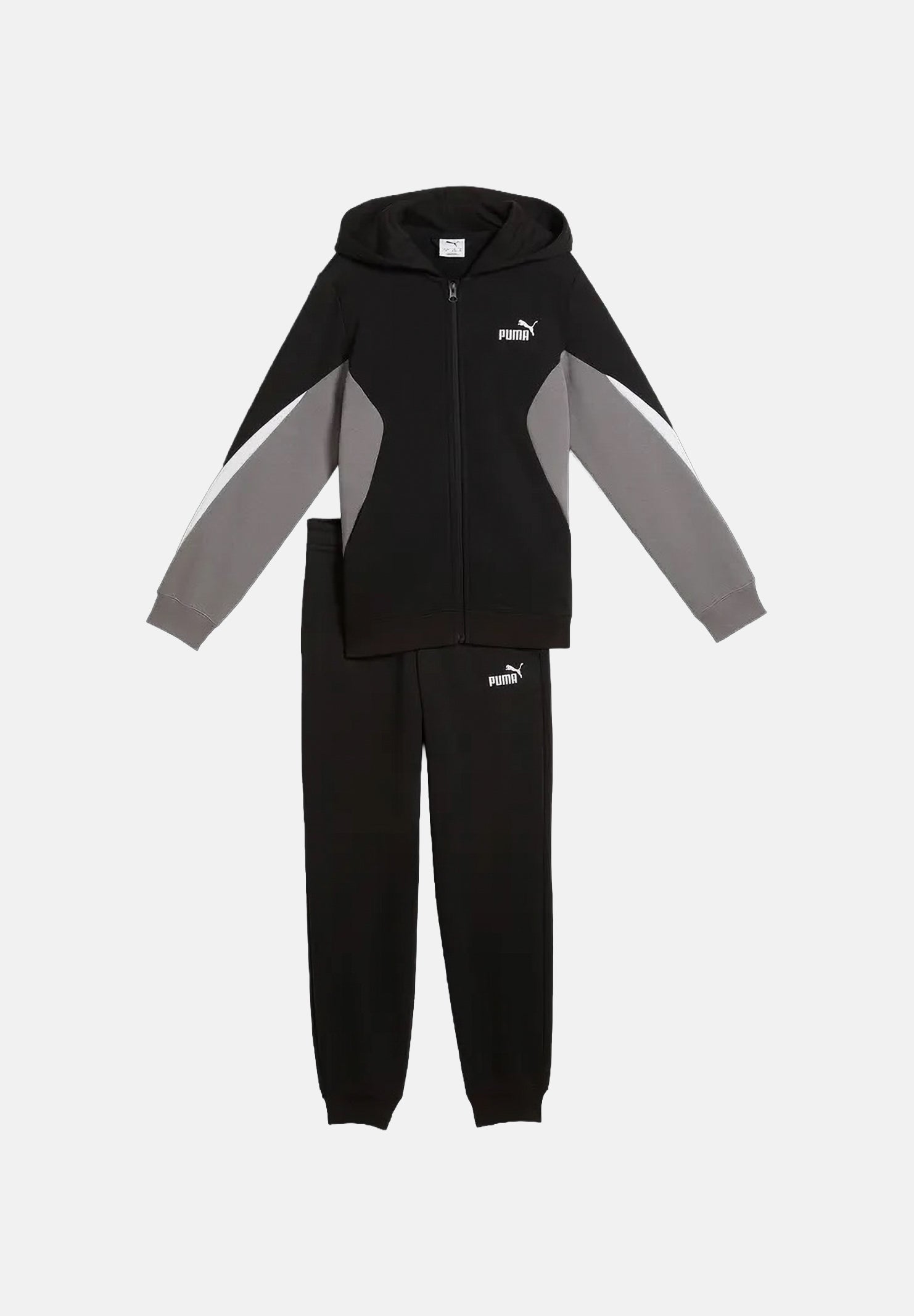 PUMA Tuta POWER COLORBLOCK nera per bambino e bambina con mini logo cat 695219 01 PUMA 