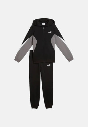 PUMA Tuta POWER COLORBLOCK nera per bambino e bambina con mini logo cat 695219 01 PUMA 