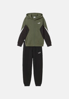 PUMA Tuta POWER COLORBLOCK verde per bambino con mini logo cat 695219 86 PUMA 