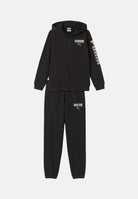 PUMA Tuta ESSENTIALS HOODED  nero per bambino e bambina con logo laterale iconico 696908 01 PUMA 