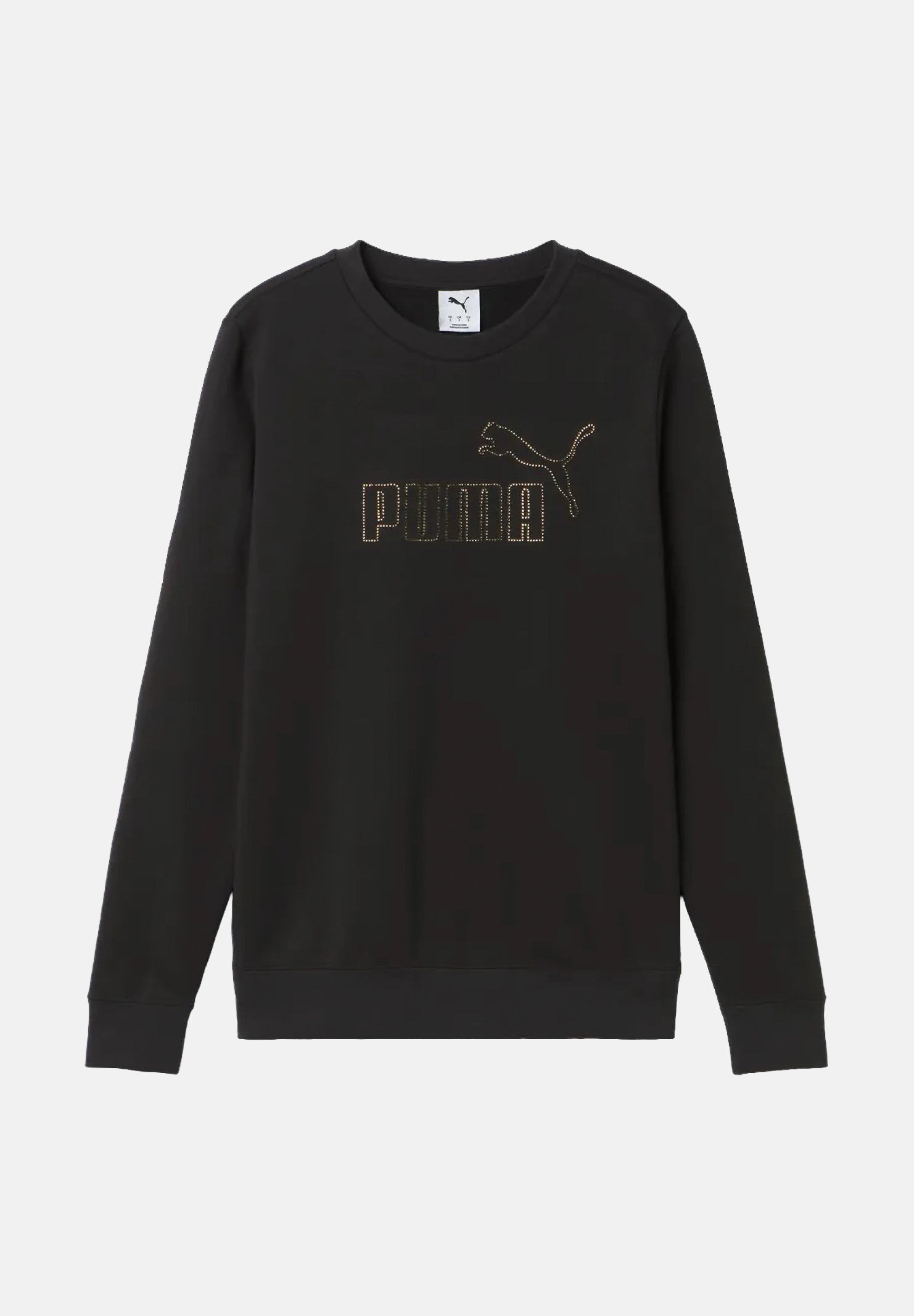 PUMA Felpa girocollo ESS RHINESTONE nero da donna  con logo iconico  in strass 696920 01 PUMA 