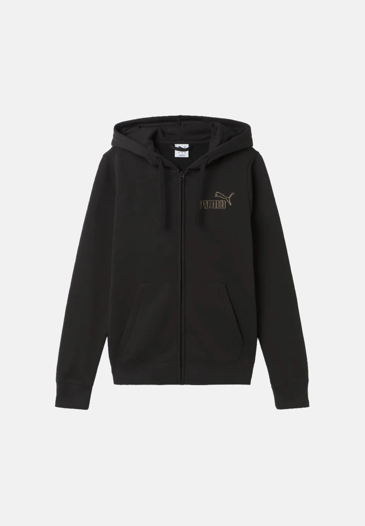 PUMA Felpa con zip BETTER ESSENTIALS nera da donna con logo tono su tono 696923 01 PUMA 