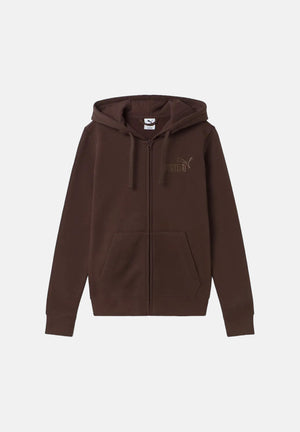 PUMA Felpa con zip BETTER ESSENTIALS marrone da donna con logo tono su tono 696923 33 PUMA 