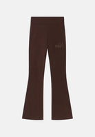 Leggings sportivi ESS RHINESTONE FLARED marrone da donna con dettagli strass e taglio a zampa. 696925 33 PUMA 
