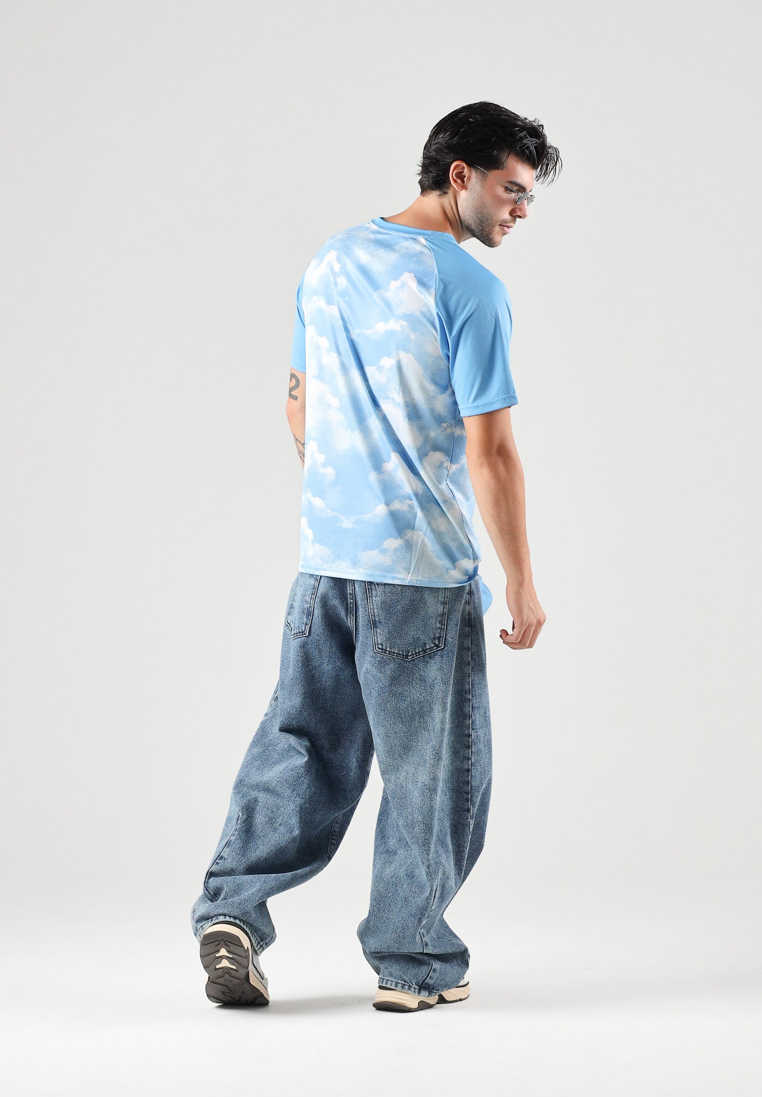 PUMA T-shirt manica corta MANCHESTER CITY FAN TEE azzurro da uomo con motivo grafico a nubi 786251 15 PUMA 